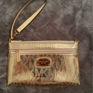 Rose Gold MK wristlet